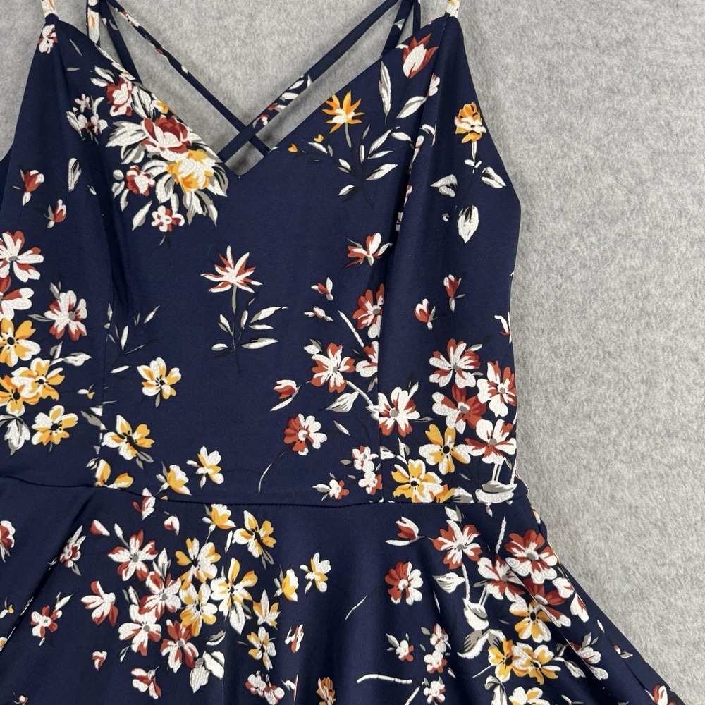 Fortune + Ivy Reign Floral Skater Dress Womens PM Navy NWT Stitch Fix - Picture 2 of 15